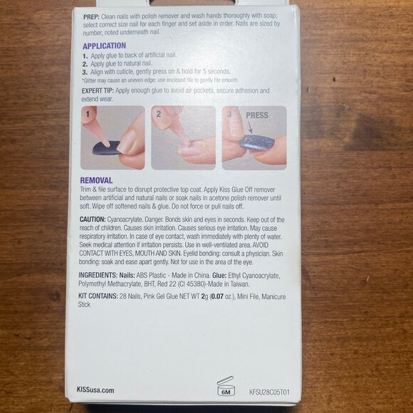 Women's New KISS Gel Fantasy Press ON Nails - Picture 2 of 4